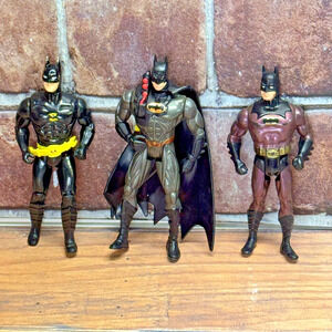 Lot of 3 Vintage Batman Action Figures‎ 1989, 1991, 1993 Toy Biz / Kenner